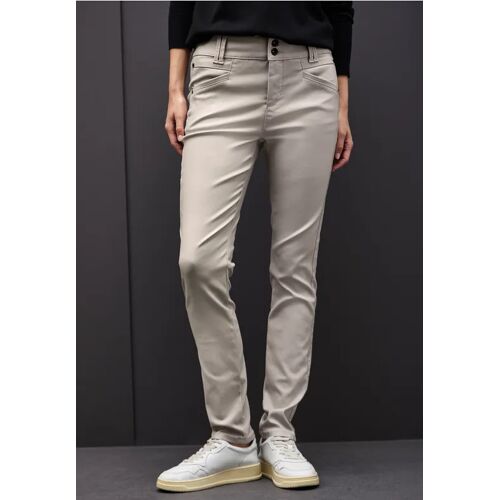 Street One Slim Fit Coated Hose female Beige