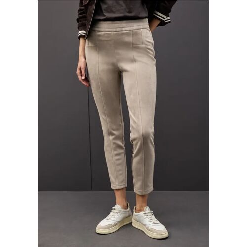 Street One Velours Hose female Beige