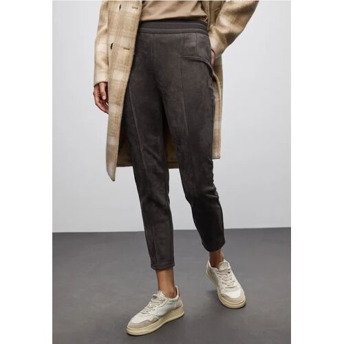 Street One Velours Hose female Braun