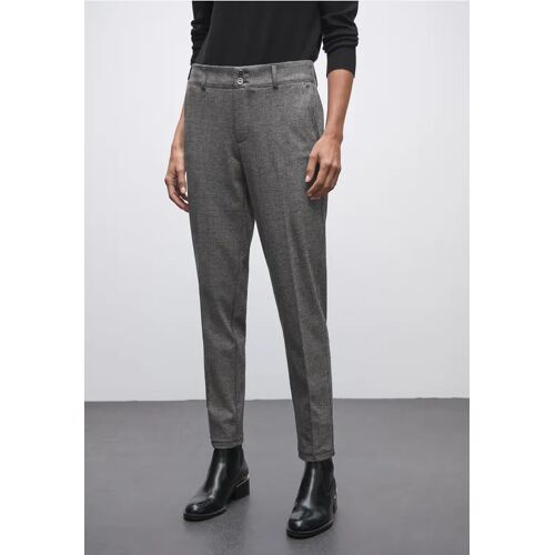 Street One Casual Fit Jacquard Chino female Schwarz