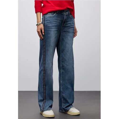 Street One Jeans mit Gallonstreifen female Blau
