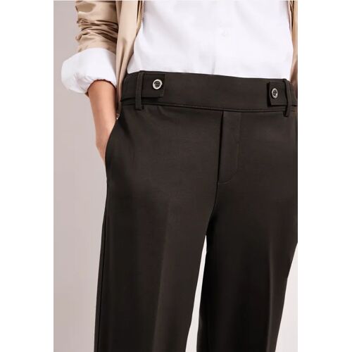 Street One Wide Leg Hose mit Knopfdetail female Braun