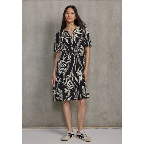 Street One Studio Gemustertes Tunika-Kleid female Schwarz
