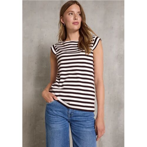 Street One Studio Gestreiftes Jersey-Top female Rot
