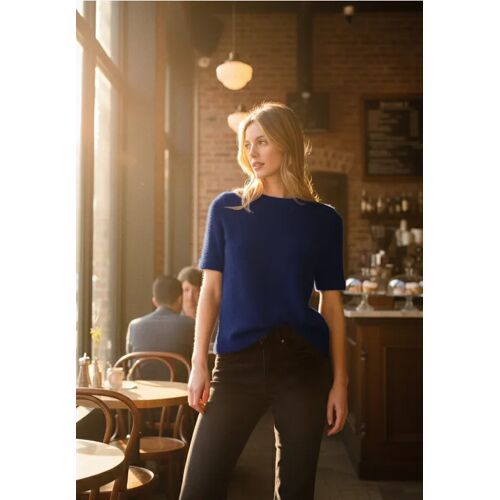 Street One Studio Kuscheliges Basic Shirt female Blau