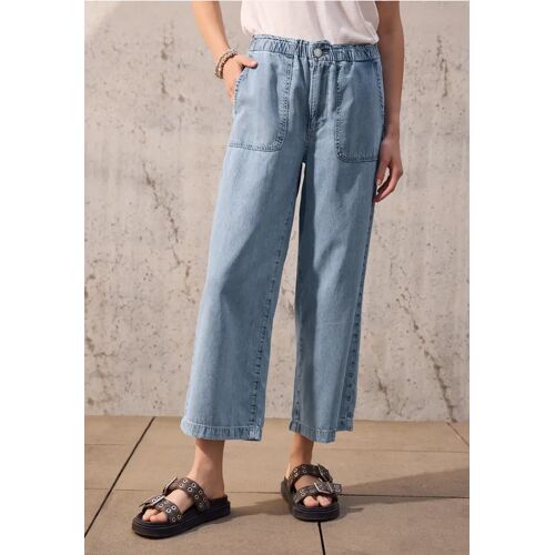 Street One Studio Paperbag Wide Leg Jeans female Blau