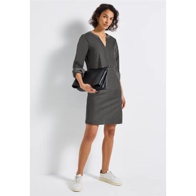 Street One Cordkleid mit Split Neck female Grau Street One Cordkleid mit Split Neck female Grau