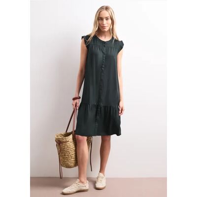 Street One Knielanges Kleid mit Knopfleiste female Grün Street One Knielanges Kleid mit Knopfleiste female Grün