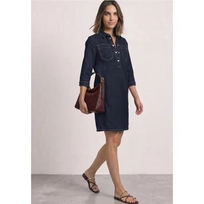Street One Knielanges Denim Kleid mit 3/4-Arm female Blau Street One Knielanges Denim Kleid mit 3/4-Arm female Blau