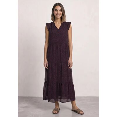 Street One Maxi-Chiffonkleid mit Volants und Print female Rot Street One Maxi-Chiffonkleid mit Volants und Print female Rot