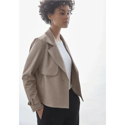 Street One Kurze Velours Jacke female Beige Street One Kurze Velours Jacke female Beige