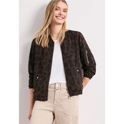 Street One Blouson mit Zipper und Print female Braun Street One Blouson mit Zipper und Print female Braun