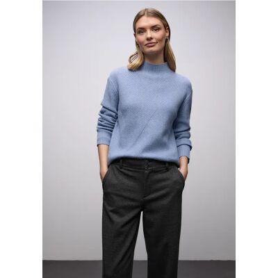 Street One Kuscheliger Strukturpullover female Blau Street One Kuscheliger Strukturpullover female Blau