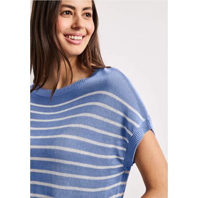 Street One Pullover mit Boatneck und Streifen female Blau Street One Pullover mit Boatneck und Streifen female Blau