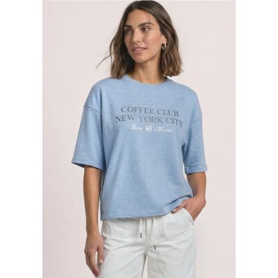 Street One Kurzarm Sweatshirt mit Wording female Blau Street One Kurzarm Sweatshirt mit Wording female Blau