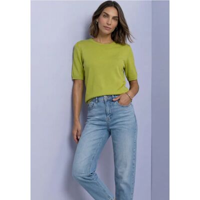 Street One Kurzarm Pullover mit Rundhals in Unifarbe female Grün Street One Kurzarm Pullover mit Rundhals in Unifarbe female Grün
