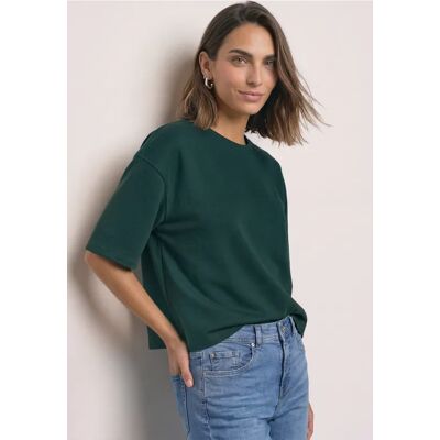 Street One Kurzarm Sweatshirt mit Rundhals female Grün Street One Kurzarm Sweatshirt mit Rundhals female Grün