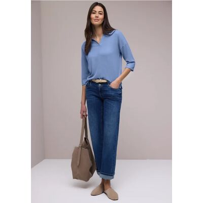 Street One Shirt in Unifarbe female Blau Street One Shirt in Unifarbe female Blau