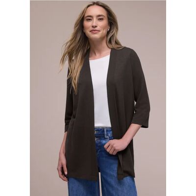 Street One Langarm Jacke im verlängerten Schnitt female Braun Street One Langarm Jacke im verlängerten Schnitt female Braun