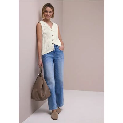 Street One Weste mit V-Neck und Knopfleiste female Weiß Street One Weste mit V-Neck und Knopfleiste female Weiß