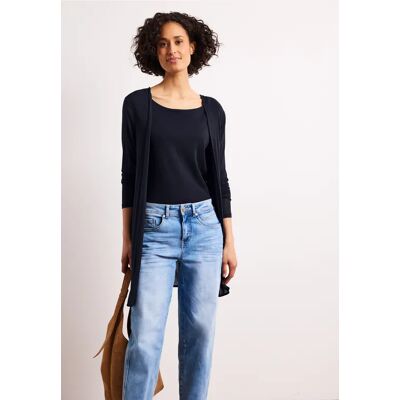 Street One Langarm Jacke in offener Passform female Blau Street One Langarm Jacke in offener Passform female Blau