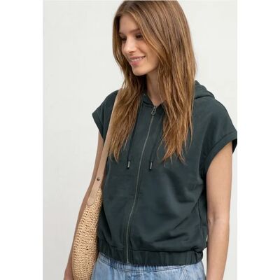 Street One Weste im Silk-Look mit Kapuze female Grün Street One Weste im Silk-Look mit Kapuze female Grün