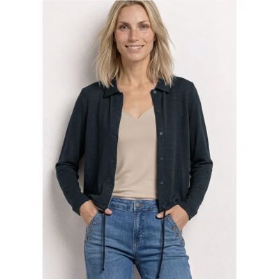 Street One Leichte Langam Jacke in Leinen-Optik female Blau Street One Leichte Langam Jacke in Leinen-Optik female Blau