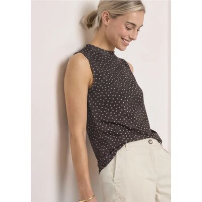 Street One Turtle Neck Top aus Mesh mit Print female Braun Street One Turtle Neck Top aus Mesh mit Print female Braun