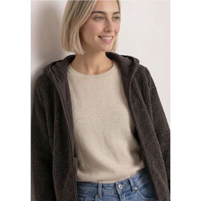 Street One Teddy-Jacke mit Kapuze und Taschen female Braun Street One Teddy-Jacke mit Kapuze und Taschen female Braun
