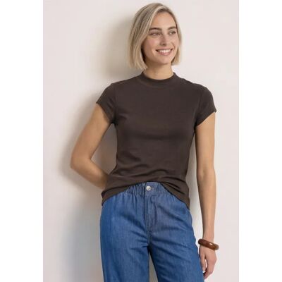 Street One Basic Shirt mit Turtle Neck female Braun Street One Basic Shirt mit Turtle Neck female Braun