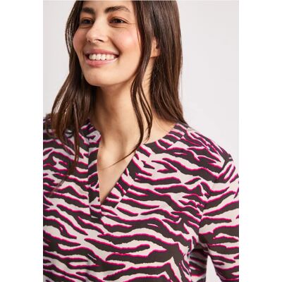 Street One Kurzarm Bluse mit Split Neck und Print female Rosa Street One Kurzarm Bluse mit Split Neck und Print female Rosa