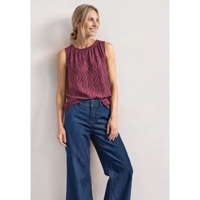 Street One Blusentop mit gerafftem Rundhals female Pink Street One Blusentop mit gerafftem Rundhals female Pink