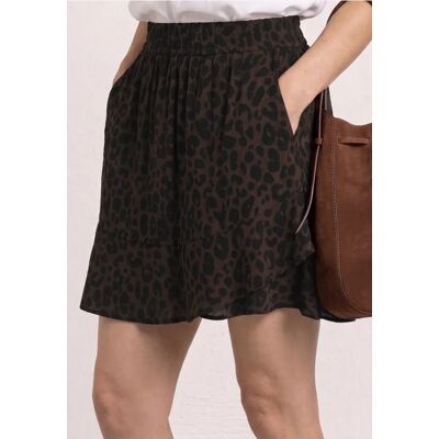 Street One Skort mit Volants und Print female Braun Street One Skort mit Volants und Print female Braun