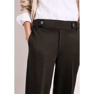 Street One Wide Leg Hose mit Knopfdetail female Braun Street One Wide Leg Hose mit Knopfdetail female Braun