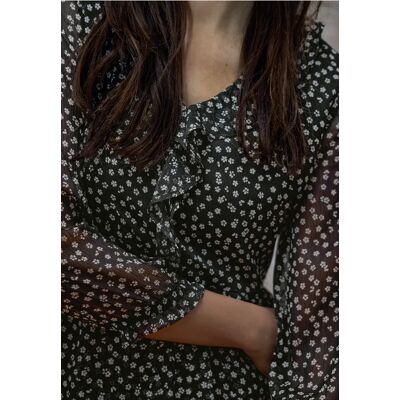 Street One Studio Street One Gemustertes Chiffonkleid female Schwarz Street One Studio Street One Gemustertes Chiffonkleid female Schwarz