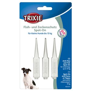 TRIXIE Flohschutz und Zeckenschutz Spot-On für Hunde, 3 × 1,5 ml, für Hunde bis 15 kg 25377