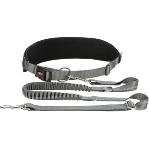 TRIXIE Joggingleine mit Bauchgurt für Hundehalter, Bauch: 70–130 cm/9 cm, Leine: 1,20–1,50 m 12767