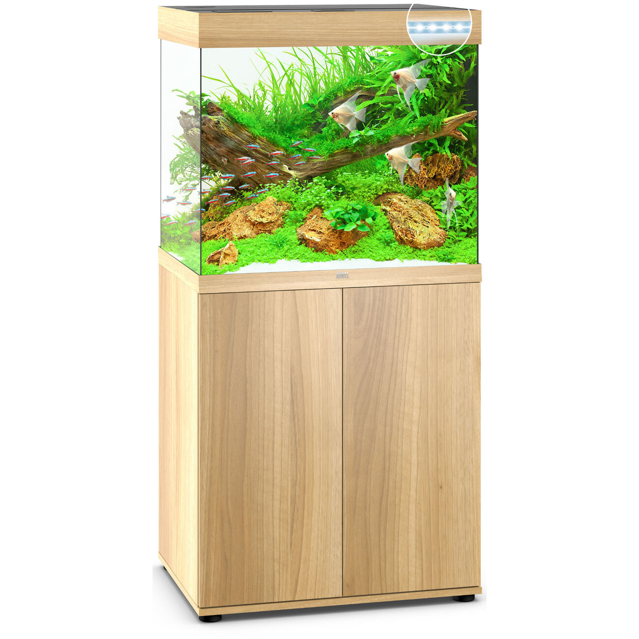 Juwel Lido 200 LED Aquarium mit Unterschrank, 200 Liter, helles Holz