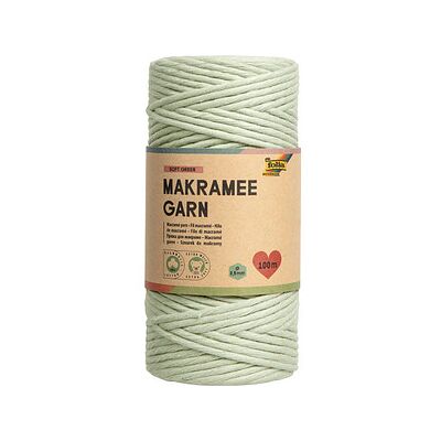 folia Makramee Garn hellgrün Soft green Ø 3,5 mm, 1 St. folia Makramee Garn hellgrün Soft green Ø 3,5 mm, 1 St.