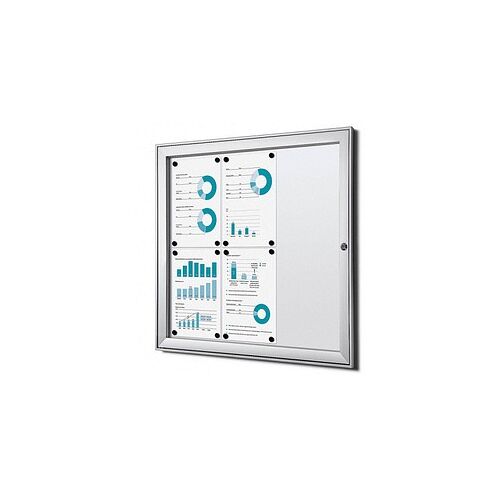 Showdown® Displays Schaukasten S B1 grau 6x DIN A4 74,1 x 2,3 x 69,6 cm, 1 St.