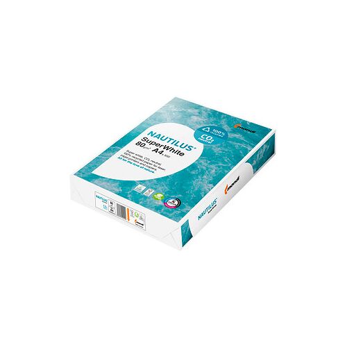 NAUTILUS® Recyclingpapier SuperWhite CO2 neutral DIN A4 80 g/qm 500 Blatt