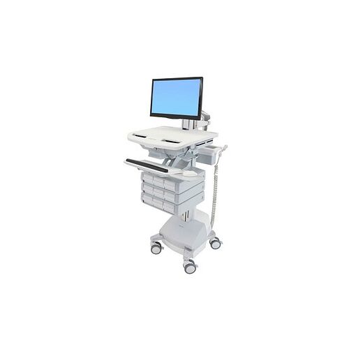 ergotron Visitenwagen StyleView SV44 Monitor Gelenk grau für 1 Monitor, 1 Tastatur, 1 Maus