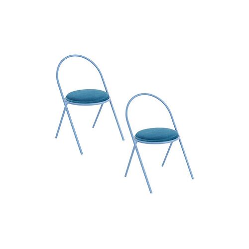 meet powered by PAPERFLOW Besucherstühle SATURNE CHSATX2SC.06.06 blau Kunstleder, 2 St.