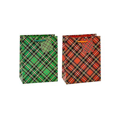 TSI Tartan Geschenktaschen - 12 Stück, 26x32 cm, Elegant & Stabil TSI Tartan Geschenktaschen - 12 Stück, 26x32 cm, Elegant & Stabil