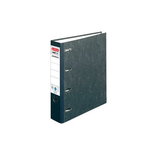 herlitz Wolkenmarmor-Papier Doppelordner schwarz Karton 7,0 cm, 1 St.