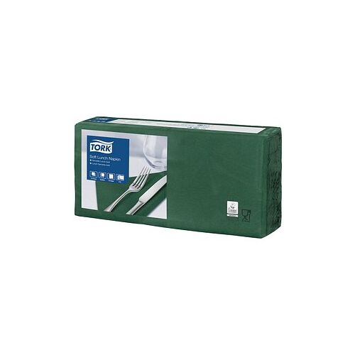 TORK Servietten Soft dunkelgrün 3-lagig 32,6 x 33,0 cm, 150 St.