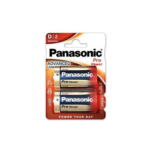 Panasonic Batterien Pro Power Alkali-Mangan Mono D 1,5 V, 2 St.