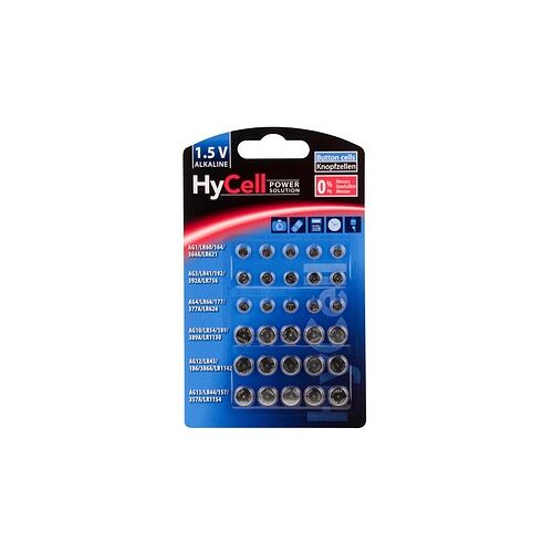 HyCell Knopfzellen-Set Alkali-Mangan 1,5 V, 30 St.