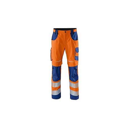 KÜBLER® unisex Warnschutzhose REFLECTIQ orange, kornblau Größe 110