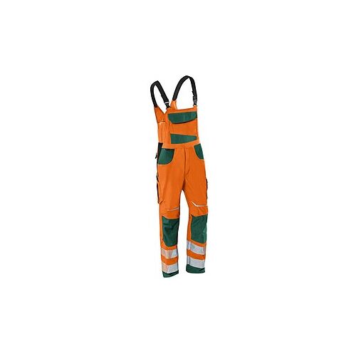 KÜBLER® unisex Warnschutz-Latzhose REFLECTIQ orange, moosgrün Größe 114